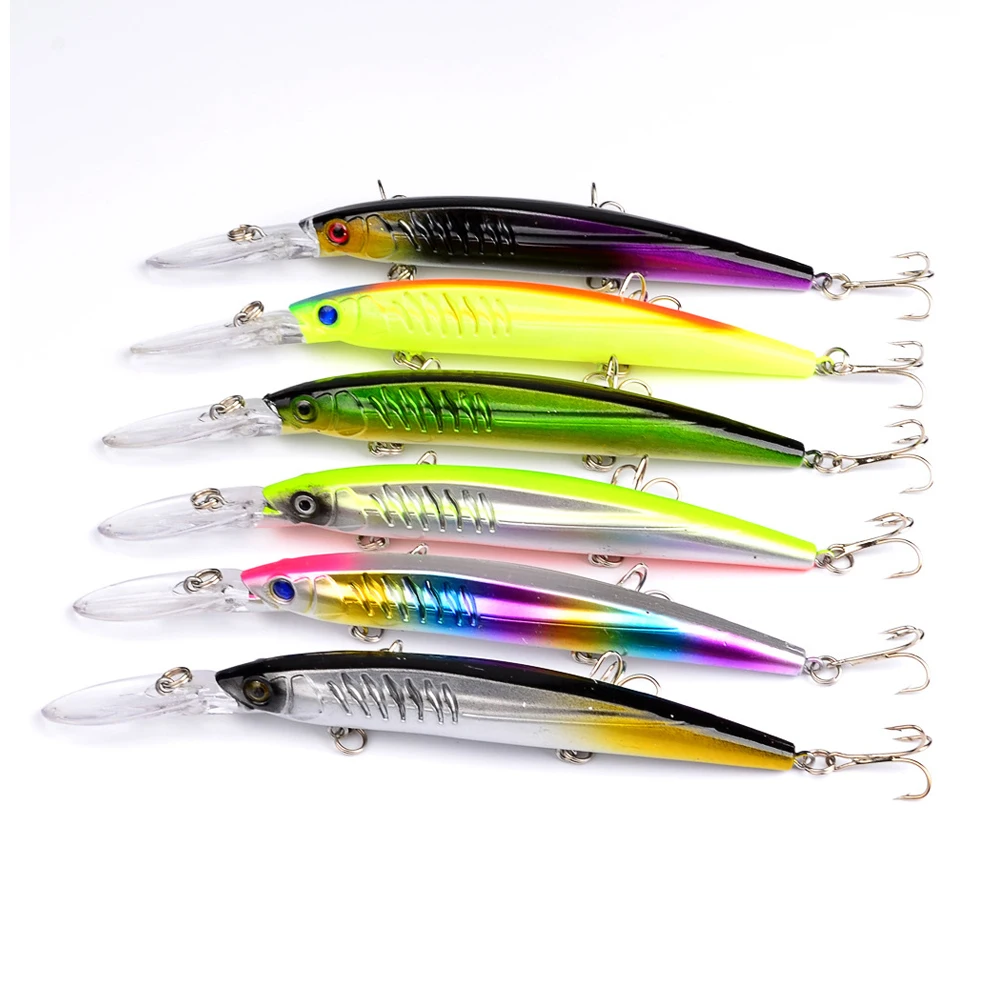 

152mm 12.5g Japan Hard Bait Laser Minnow Fishing Lure 6# Hook Deep Sea fishing Wobbler Tackle Crankbait Isca Artificial Bait