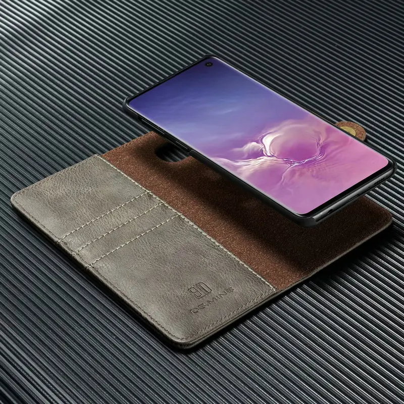S10 5G 2 в 1 флип-чехол для samsung Galaxy S10 S10E S10+ S10 PLUS, чехол из натуральной кожи, съемный кошелек, кожаная книжка, чехлы