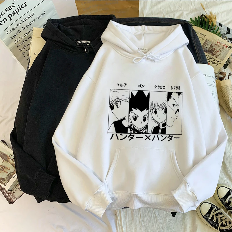Милые толстовки Hunter X свитшоты Killua Zoldyck Аниме Манга белые Bluzy топы одежда свитшот