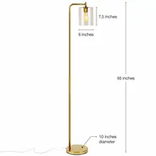 Современный дизайнерский переносный светильник, дуговая напольная лампа со стеклянным абажуром, латунный Торшер/светильник stehlampe