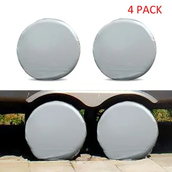 

Waterproof Wheel Tire Covers 4Pcs Set Car For RV Truck Camper Trailer Exterior Oxford cloth
