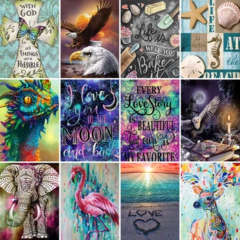 

3pcs diamond painting 5D Full Square Diamond embroidery mosaic Cross Stitch DIY Wall Sticker home Decoration Christmas Gift