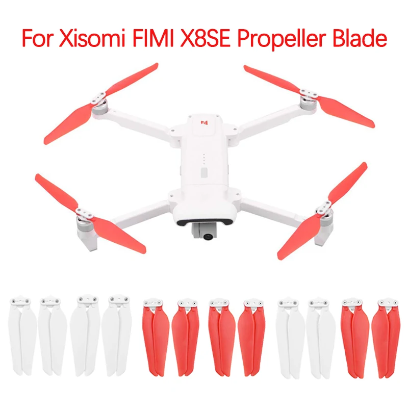 Hélices de drone FIMI X8SE dépliées, montrant leur conception pliable et aérodynamique.