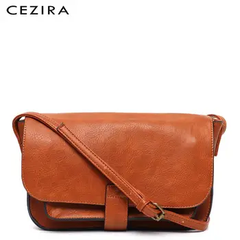 

CEZIRA Brand Designer Shoulder Bag Women Messenger Bag Female High Quality Vegan Leather Flap Handbag Ladies Solid CrossBody Bag
