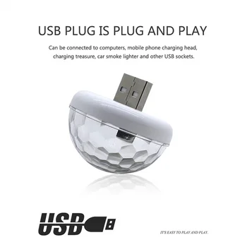 

USB stage lights music magic ball lights discoloration party mobile phone lights mobile power lights home lighting tools