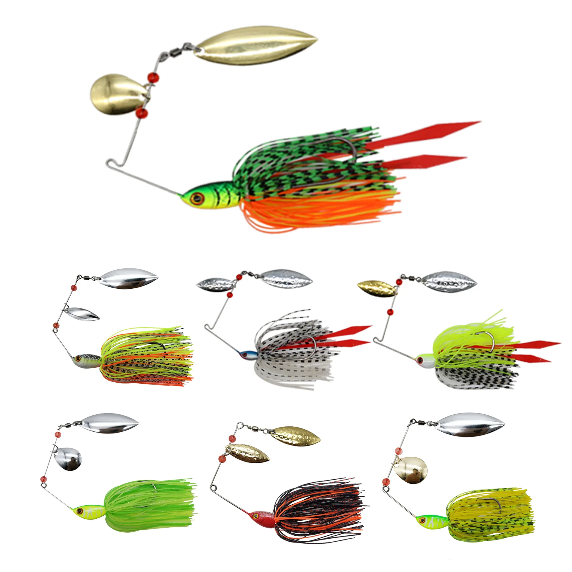 Mycena 16G&18G&21G Spinner Bait Bass Jig Chatter Bait Angelköder Chatterbait Angelset Wobbler für Bass-Angelzubehör