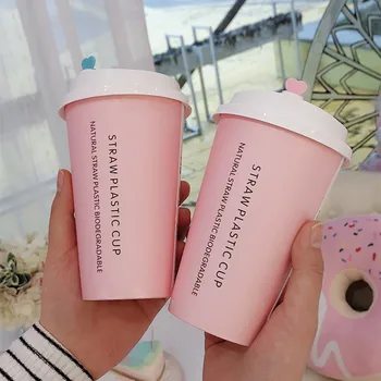 

50pcs Pink disposable tea cup party birthday wedding favor creative cold and drink paper cups coffee tea packaging cups with lid