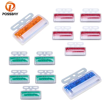 

POSSBAY 5Pcs 12V 24V Car Trailer 28 Led Side Marker Lights For Trucks Lorry Turn Signal Side Clearance Lights Tailight