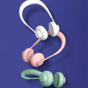 

Hanging Neck Fan Silent Bladeless Fan Three Gears Adjustable Super Strong Endurance Fan