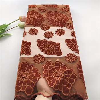 

Fashion Wedding Laces Fabrics with Sequins High Quality Beads Lace Fabric Nigerian Tulle Lace Fabric for Party Dresses hs82-416