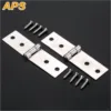 2Pcs Cabinet Door Luggage Hinges 4 Holes Jewelry Wood Boxes Hinges Furniture Decoration with Screws 74*20mm Sliver ► Photo 3/6