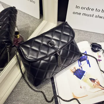 

Women's Bag Small Bag 2019 New Simple Lingge Chain Bag Single Shoulder Messenger Bag Small Bag