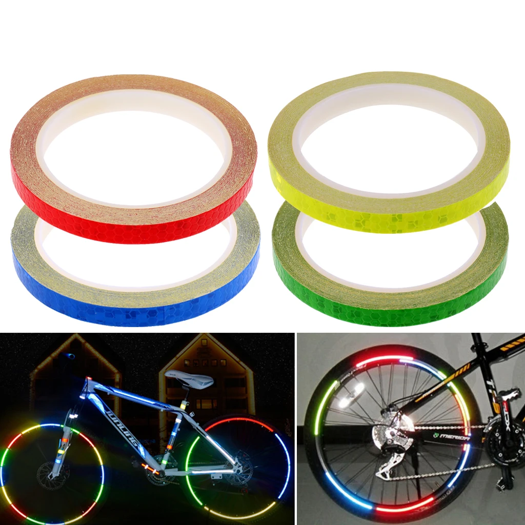 8m Long Strips Wheel Reflective Stickers Rim Tape for Bike Car Motorcycle