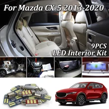 9X белые светодиодные с CANBUS салона комплект ламп для 2013 Mazda CX-5 CX5 светодиодные фонари для салона