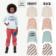 Г. Осенние LELEHOUSE-TAO блузки для девочек Рубашка для маленьких мальчиков рубашка с длинными рукавами детская блузка с оборками полосатые рубашки для маленьких мальчиков