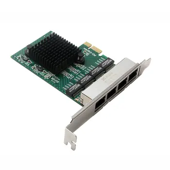 

Pci-E Four-Port Gigabit Network Card Server Network Card Pci-Ex1 Interface Rtl8111G Four-Port Soft Routing Aggregation