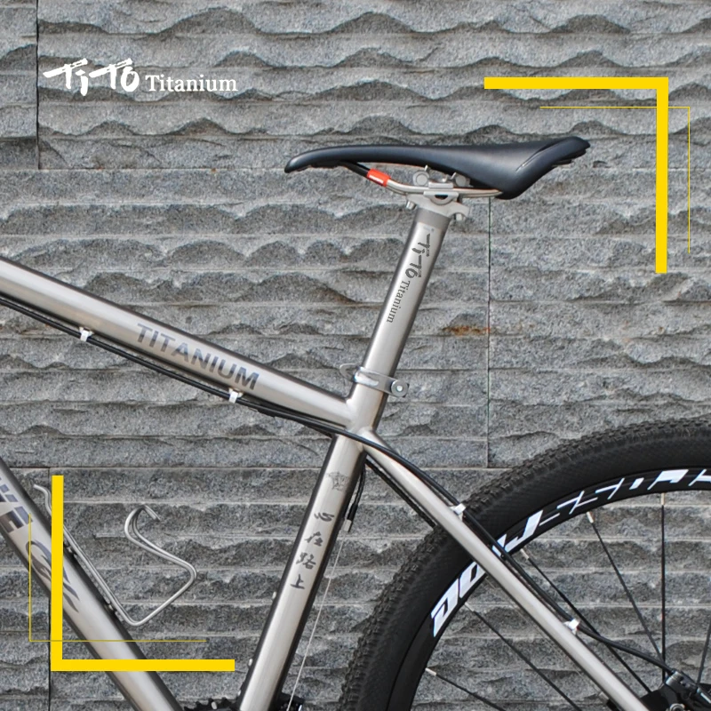 Тито велосипед из титанового сплава подседельная сумка для MTB/дорожный велосипед Подседельный штырь 27,2/30,9/31,6 мм* 350 мм titanium на подседельную трубу рамы Алюминий головка