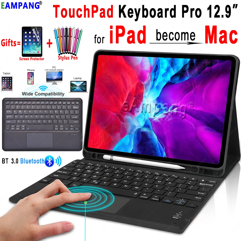 Клавиатура с сенсорной панелью для iPad Pro 12 9 2018 2020 чехол клавиатуры Apple 3th 4 го