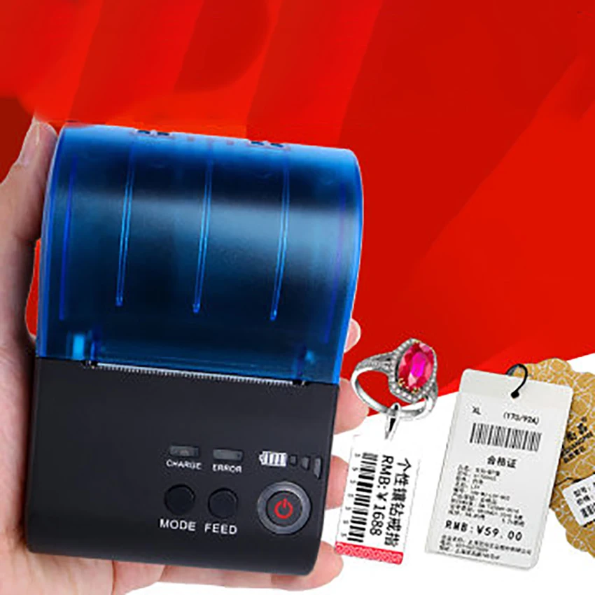 Бытовой мобильный телефон Bluetooth USB термопринтер самоклеящаяся этикетка