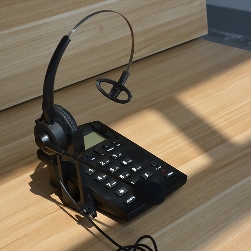 Проводной телефонный колл-центр Dialpad гарнитура телефон с FSK и DTMF АОН и повторный набор номера, регулируемая ЖК-яркость и громкость