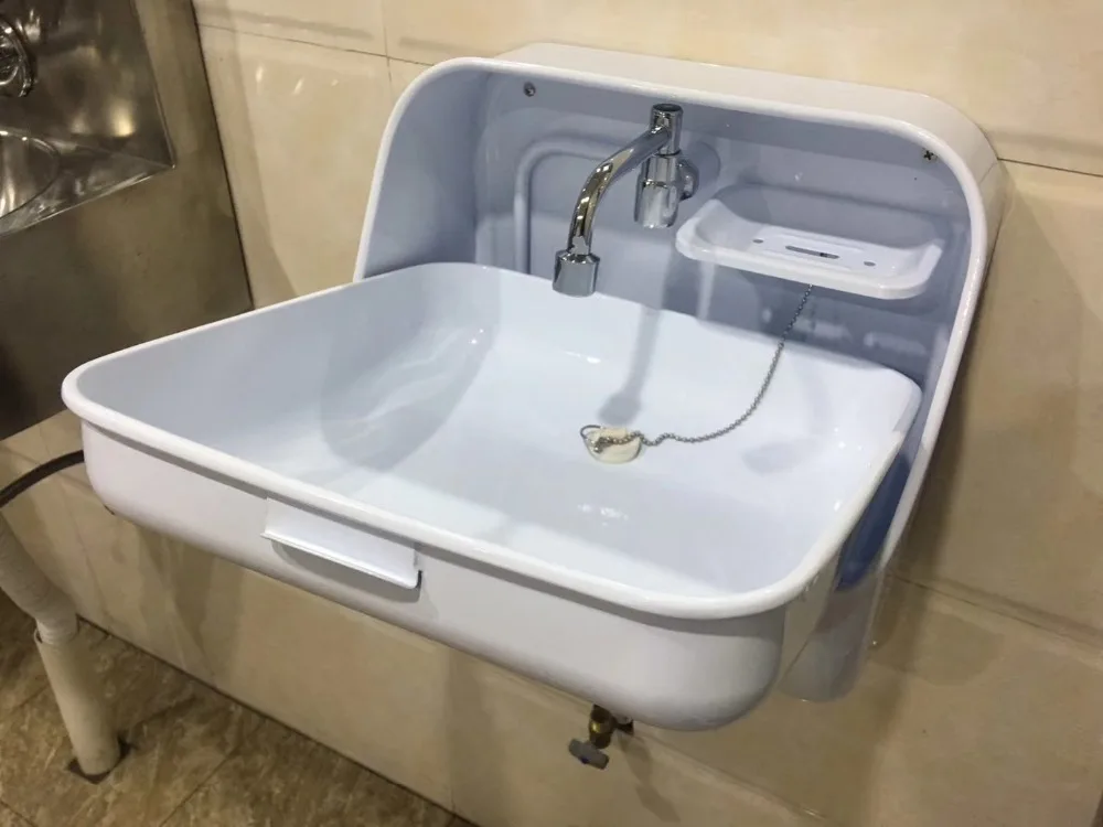 Нержавеющая Сталь белая окрашенная складная раковина с холодной водой кран кэмпер Караван Лодка 370*390*180/375 мм GR-595