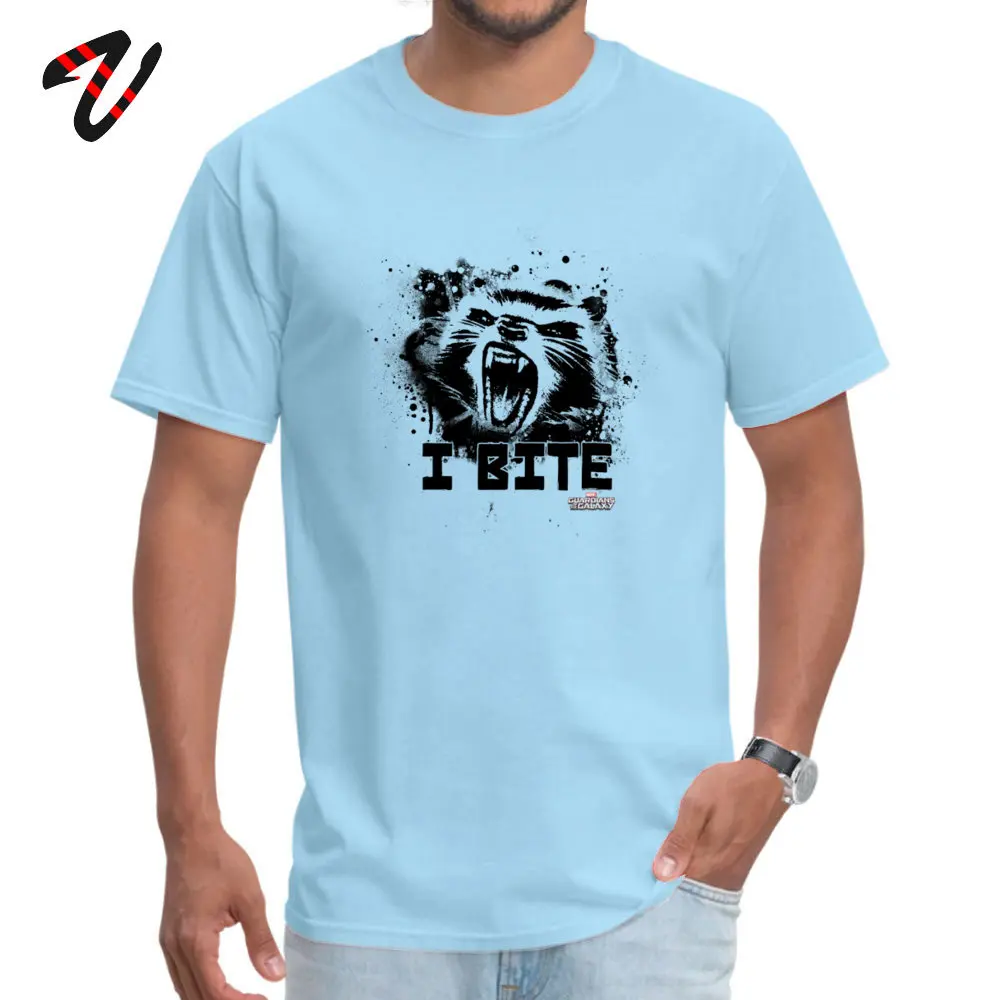 Party Rocket_Bites_ Cool Short Sleeve Fall Tops T Shirt Prevalent Crew Neck Pure Cotton T Shirt Male T Shirt Free Shipping Rocket_Bites_1118 light