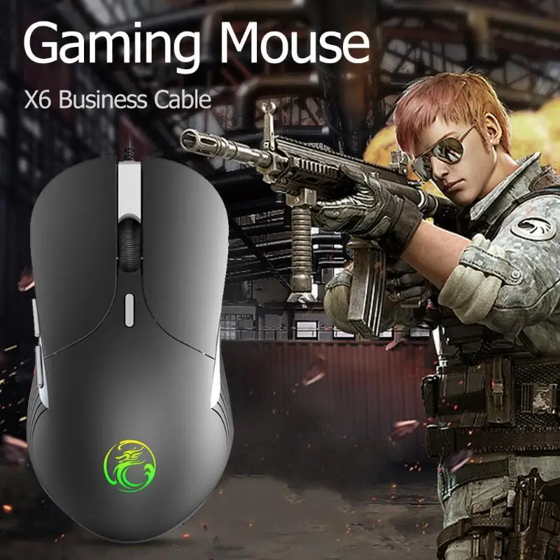IMICE X6 USB Проводная RGB Великолепная оптическая игровая мышь 6400 dpi
