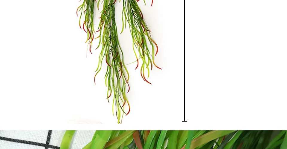 Имитация зеленых растений DIY плюща Eulaliopsis binata Рождественская настенная лоза растение настенные аксессуары украшение дома поддельное растение