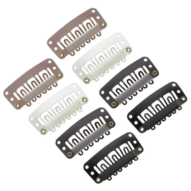 6 Teeth Wig Clip 50pcs 28/32mm Metal Snap Pin Jewelry for Women Small Hair Comb Extension Hairpiece DIY Making Supply Accessory hair accessory hair clip jewelry accessories hair comb