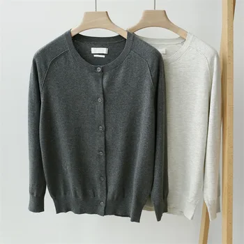 

Women Sweater Spring and Autumn 2020 Round Neck Wool Blend Soft and Comfortable Embroidered Knitted Cardigan Women's Coat