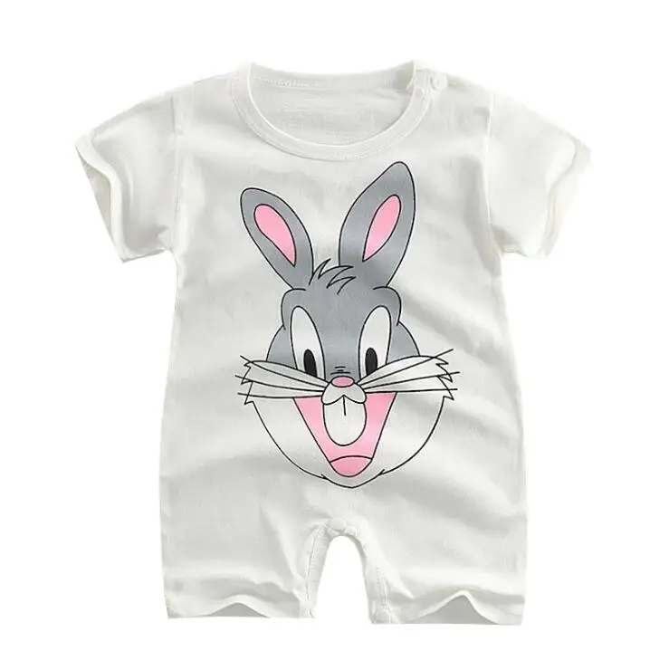 rabbit Luna Blanco/хлопковые детские комбинезоны для новорожденных от 0 до 12 месяцев, Детский костюм комбинезон с короткими рукавами для маленьких девочек, ropa bebe, Одежда для новорожденных - Цвет: rabbit