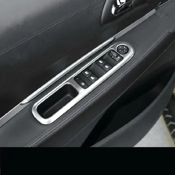 

ABS Window Glasses Switch Decorated Frame For Peugeot 3008 2013 14 15 16 17 18 19 AA604
