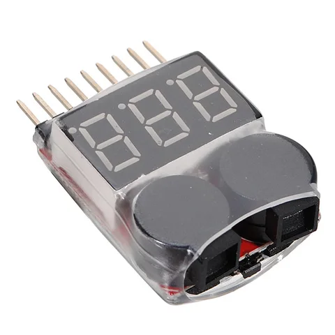 BX100 1S 8S Battery Voltage Meter Tester Lipo Battery Monitor Buzzer Alarm For RC Drone Helicopter title=