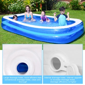 

Summer Inflatable Swimming Pool Adults Kids Bathing Tub Outdoor Indoor Swimming Pool Square Garden Swimming Pool Dropshipping