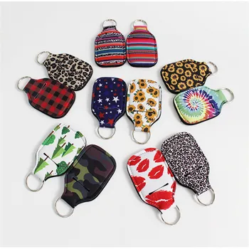 

New Hand Sanitizer Keychain Holder Travel Bottle Refillable Containers 30ml Flip Cap Reusable Bottles Keychain Carrier Jewelry