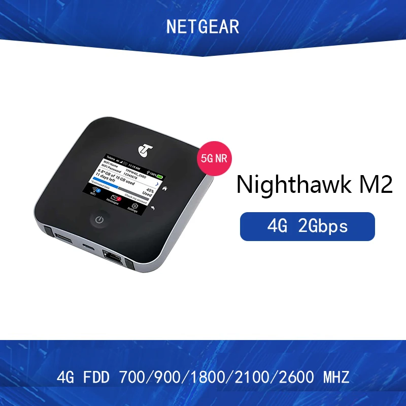 Разблокированный мобильный телефон Netgear Nighthawk M2 MR2100 cat20 4GX Gigabit 4G 2 Гбит/с 5CA точка
