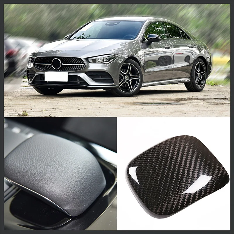 for-mercedes-benz-a-class-cla-2019-2021-real-carbon-fiber-interior-modification-center-control-armrest-cover-car-accessories