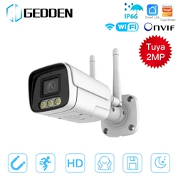 GEDDEN WiFi Graffiti Smart Home Shaking Head Machine Motion Detection SAAS Platform 1080P Wireless Security Camera