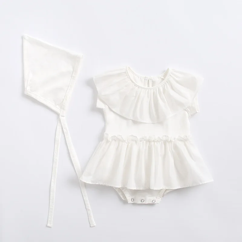 Newborn Bodysuit pure Cotton lace Design Printing Summer Bodys Clothing Jumpsuit Baby Girl Clothes