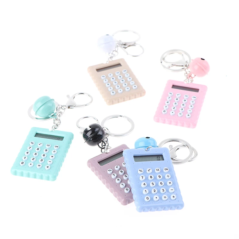 1pc Portable Kawaii Mini Calculator Pocket Size 8 Digits Display Cartoon Mini Ultra-thin Button Cute Calculator School Supplies