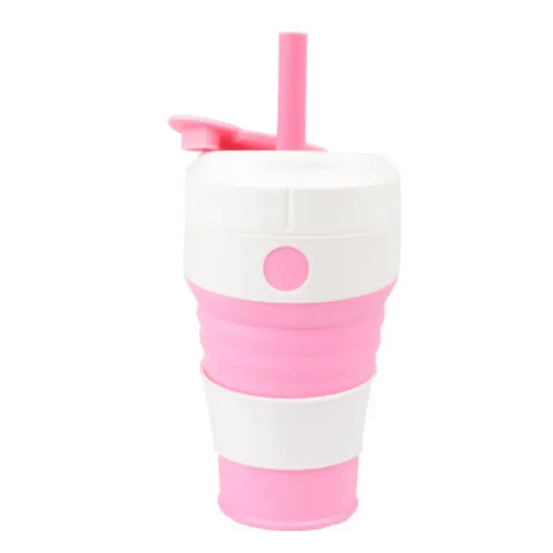 Water Bottle Folding Portable Reusable Silicone Sports Travel Coffee Drinking Cup Fitness Drinkware