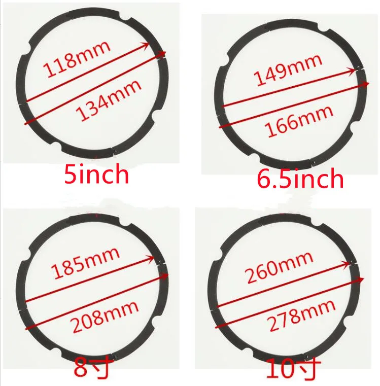Speaker Repair Parts GHXAMP Speaker Crimping Bead Surround Side Repair Parts EVA for 6.5 Inch 8 Inch 10 inch 12 inch Speaker Special Crimp 2Sets/8pcs