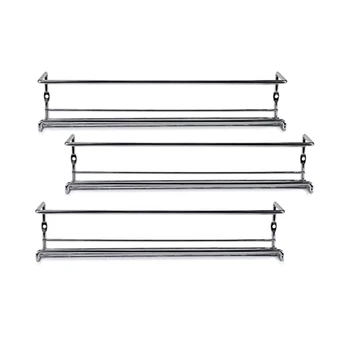 

4Pcs Space Saving Spice Racks Chrome Spice Holder for Wall Mounting Spice Rack Organizer for Cabinet, Metal Spice Racks