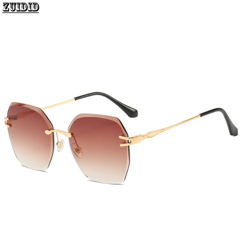 

New personality frameless fashion women's Sunglasses trimming trend Sunglasses anti ultraviolet polarized shopping Sunglasses