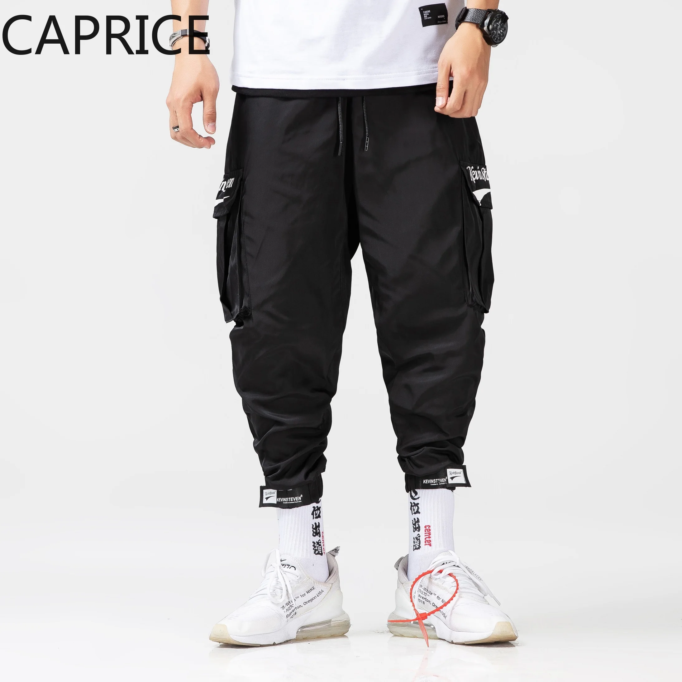 

2019 Men Multi-pocket Cargo Pants Mens Design Elastic Waist Harem Pant Street Punk Hip Hop Casual Male Army Trousers Joggers