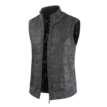 

2020 Autumn Winter Men's Sweater Vest Thick Warm Casual Sleeveless Jackets Sweatercoat Cashmere Male Zipper Knitted Fleece Vest