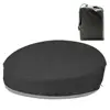 210D Oxford Cloth Black Round Furniture Cover Table Cover Outdoor Round Waterproof Daybed Cover Dustproof Garden Furniture Cover 2