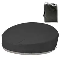 210D Oxford Cloth Black Round Furniture Cover Table Cover Outdoor Round Waterproof Daybed Cover Dustproof Garden Furniture Cover 2