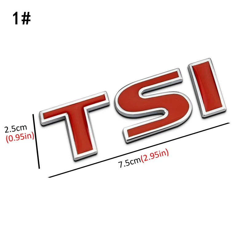 Dsycar 1 шт. 3D металлический TSI автомобильный боковой крыло задний багажник эмблема значок наклейки, универсальные автомобильные аксессуары декоративные наклейки s - Название цвета: 1