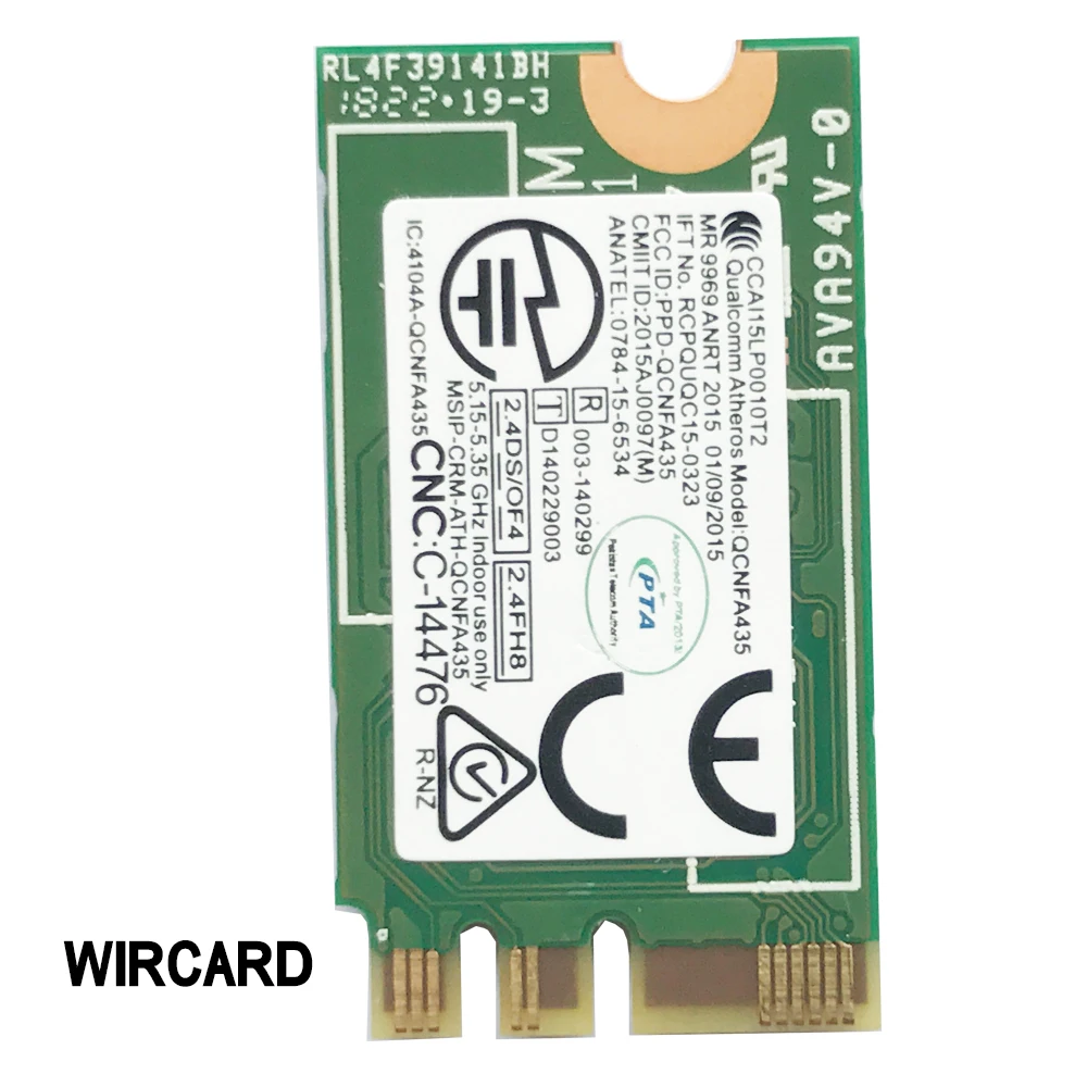 WIRCARD QCNFA435 QCA9377 двухдиапазонный M.2 WiFi модуль wifi карта 802.11ac Bluetooth 4,1 для ноутбука